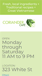 Mobile Screenshot of coriandercafe.com